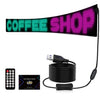 Pantalla de matriz LED flexible programable, ultradelgada e impermeable de 16 x 192 píxeles, con conector USB.