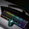 Conjunto de teclado y ratón con cable iluminados de colores SHIPADOO D500 (negro)