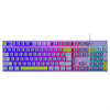 Teclado USB con cable SHIPADOO GK80 de 104 teclas con sensación mecánica (morado)