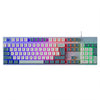 Teclado USB con cable SHIPADOO GK80 de 104 teclas con sensación mecánica (cian)