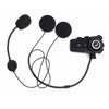 Auriculares inalámbricos Bluetooth impermeables con reducción de ruido para casco de motocicleta (negro)
