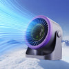 Ventilador de sobremesa de doble conducto Y26 con pantalla digital (gris)