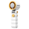Ventilador de mano plegable, silencioso y de alta velocidad Y28 (amarillo y blanco)
