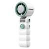Ventilador de mano plegable, silencioso y de alta velocidad Y28 (verde y blanco)