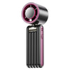 Ventilador de mano plegable de alta velocidad Y29 con pantalla digital (negro)