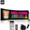 Pantalla de matriz publicitaria LED flexible, ultradelgada e impermeable de doble fila, tipo: USB, 32x128 píxeles.