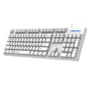 Teclado ergonómico con cable SHIPADOO K600 con amplia compatibilidad de sistema (blanco)