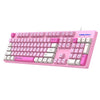 Teclado ergonómico con cable SHIPADOO K600 con amplia compatibilidad de sistema (rosa)