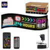 Pantalla de publicidad LED flexible ultradelgada de doble fila de 32x128 píxeles, tamaño: 98 x 28 cm (enchufe estadounidense).