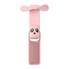 Ventilador plegable mini F5 con cable USB tipo C integrado (rosa)