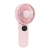Ventilador portátil plegable F11 con pantalla LED y cordón (rosa)
