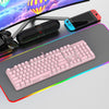 Teclado mecánico USB con cable y retroiluminación RGB SHIPADOO HJK901-10 (rosa)