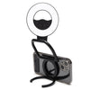 Soporte magnético plegable multifuncional portátil para teléfono con luz de relleno (negro)