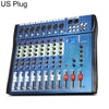 Tarjeta de sonido USB con mezclador Bluetooth profesional CT-8 de 8 canales, tipo de enchufe: enchufe estadounidense (azul).