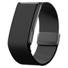 Para WHOOP 5.0 Regular Marco de metal Cierre magnético integrado Correa de reloj de nailon (Negro)