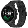 Correa de reloj de silicona transpirable con textura de sarga de 20 mm (negra)