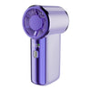Mini ventilador turbo de alta velocidad F9 de mano con pantalla digital (morado)