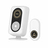 Kit de timbre inalámbrico impermeable con volumen ajustable y botón de llamada para cuidadores XY-601 (Blanco)