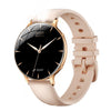 Reloj inteligente para mujer M201 de 1,32 pulgadas con pantalla curva ultradelgada, linterna y certificación IP68 (dorado)