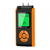 Medidor de humedad ambiental con sondas metálicas YT302, compatible con medición de temperatura y humedad relativa (negro/naranja).