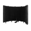 Protector de aislamiento para micrófono M5 plegable de cinco paneles con carcasa metálica (negro)