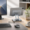 Estación de acoplamiento multifuncional Blueendless ST706A 7 en 1 4K 30Hz con soporte para tablet giratorio de 360 grados (gris)