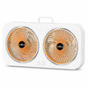 Ventilador de sobremesa F8 de doble cabezal con circulación de aire (rosa)