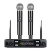 Micrófono inalámbrico de mano VHF V8 de 1 a 2 vías (negro)