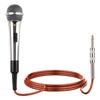 Micrófono dinámico con cable integrado YS-308 para audio de karaoke, Especificaciones: 6,35 mm (Plata)