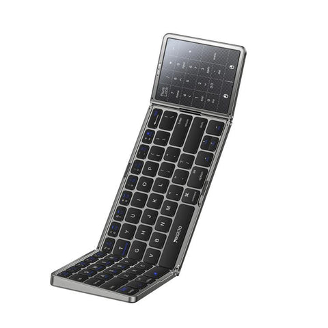 Teclado tri-plegable Yesido KB49 negro sobre fondo blanco