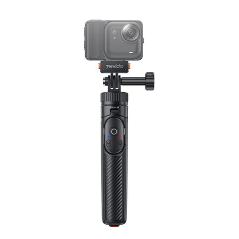 Palo selfie trípode Yesido SF38 para Insta360 sobre fondo blanco