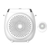 Micrófono de solapa inalámbrico portátil M26 con amplificador de voz para enseñanza (blanco)