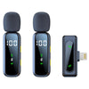 Micrófono de solapa inalámbrico L06 Dual Mic 2 en 1 para transmisión en vivo con reducción de ruido, tipo: 8 pines (negro)