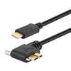 Cable de datos USB-C 3.1 macho a Micro-B 3.1 macho, longitud: 2 m (ángulo izquierdo)