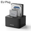 Estación de acoplamiento para discos duros Blueendless HD07S de 2,5/3,5 pulgadas SAS/SATA de doble bahía, enchufe: enchufe europeo (negro)