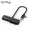 Cable adaptador Blueendless U35S USB / Tipo-C a disco duro SAS/SATA de 2,5/3,5 pulgadas, Enchufe: Enchufe europeo (Negro)