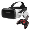 Gafas de realidad virtual 3D VR SHINECON G04BS con auriculares Bluetooth para teléfonos de 5 a 7,2 pulgadas, modelo: G04BS+C8S con soporte.