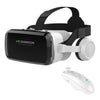 Gafas de realidad virtual 3D VR SHINECON G04BS con auriculares Bluetooth para teléfonos de 5 a 7,2 pulgadas, modelo: G04BS+Y1 Blanco