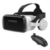 Gafas de realidad virtual 3D VR SHINECON G04BS con auriculares Bluetooth para teléfonos de 5 a 7,2 pulgadas, modelo: G04BS+Y1, color negro.