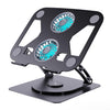 Soporte ajustable de acero para portátil HZ48 con doble ventilador (negro)