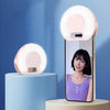 Mini luz de relleno recargable con clip D7 para selfies (rosa)