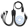 Cable de programación multifuncional 8 en 1 para walkie-talkie (negro)