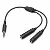 Adaptador de auriculares para helicóptero con conector doble GA de 7,1 mm a conector U174-U