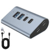Hub USB 3.2 HAS-2A2C con 2 puertos USB-A y 2 puertos USB-C (velocidad máxima de 10 Gbps) – Gris