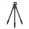 Trípode de fibra de carbono TRIOPO TS-254X+X2 con rótula de bola para fotografía y vídeo (negro)