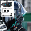 Auricular Bluetooth con walkie-talkie inalámbrico y cámara integrada para casco de moto Q27; tipo: micrófono rígido y flexible (negro)