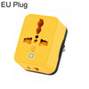 Adaptador de viaje universal multifuncional, tipo de enchufe: UE (amarillo)
