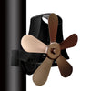 YL-106 Ventilador de estufa de chimenea de aluminio de alta temperatura de 5 hojas (bronce)