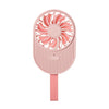 LLD-17 0.7-1.2W Forma de helado Portátil 2 Control de velocidad Carga USB Ventilador de mano con cordón (Rosa)