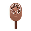 LLD-17 0.7-1.2W Forma de helado Ventilador de mano portátil con control de 2 velocidades de carga USB con cordón (marrón)